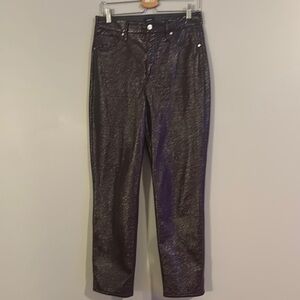 Pre-Owned Express Metallic Burgundy Pants 8R